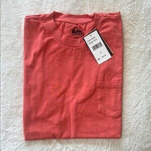 Quiksilver Pink Short Sleeve Tee Vibrant Cotton Comfort